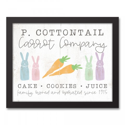 Cottontail Carrot Co 14x11 Black Framed Canvas