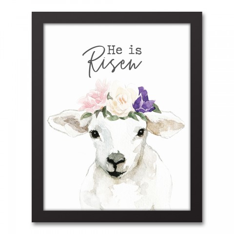 He is Risen 11x14 Black Framed Canvas