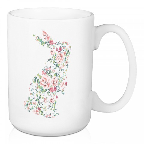Floral Rabbit 15 oz Mug