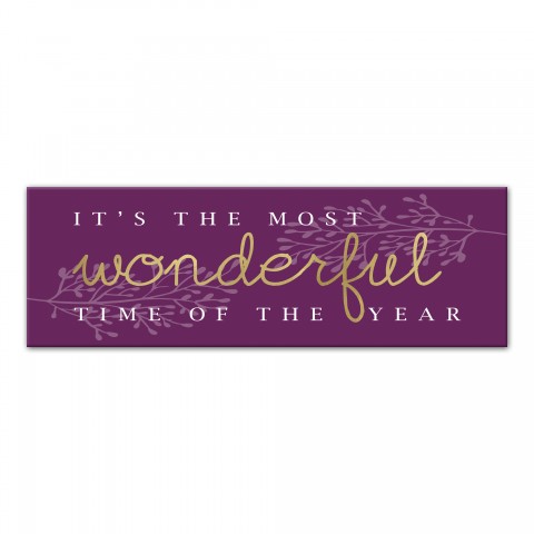 Most Wonderful Time 36x12 Canvas Wall Art