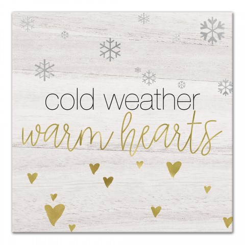 Cold Weather Warm Hearts 16x16 Canvas Wall Art