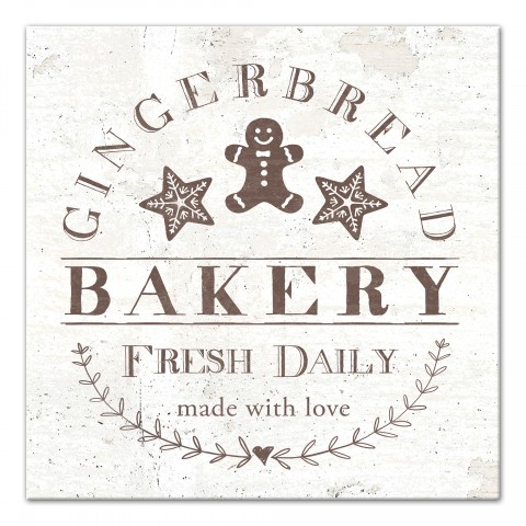 Gingerbread Bakery 16x16 Canvas Wall Art
