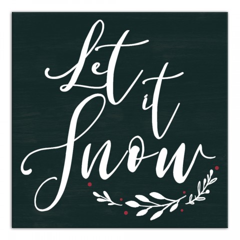 Let it Snow 16x16 Canvas Wall Art