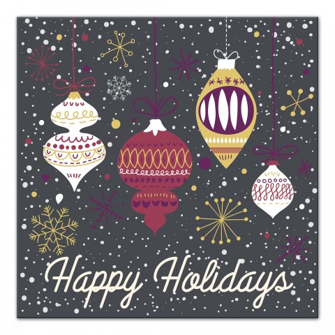 Retro Ornaments 16x16 Canvas Wall Art