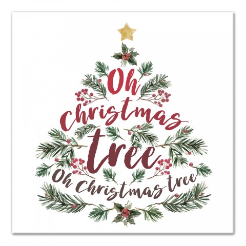 Oh Christmas Tree 16x16 Canvas Wall Art