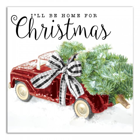 Bow and Tree on Truck 20x20 Canvas Wall Art