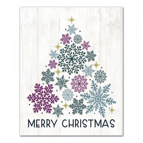 Snowflake Tree 16x20 Canvas Wall Art