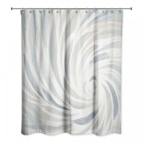 Soft Blue Calming Vortex 71x74 Shower Curtain