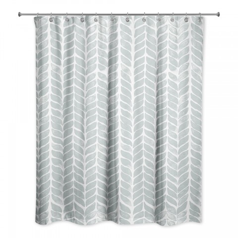 Soft Blue Petal Pattern 71x74 Shower Curtain