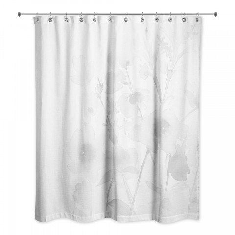 Light Watercolor Floral Bunch 71x74 Shower Curtain