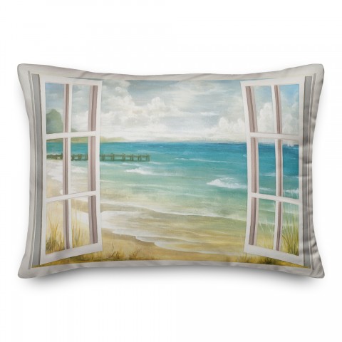 Beach Window 14x20 Indoor / Outdoor Pillow