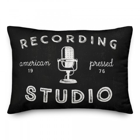 Black Recording Studio 14x20 Indoor / Outdoor Pillow