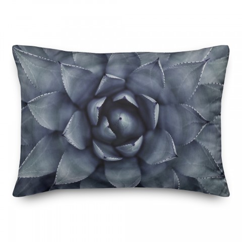 Blue Succulent 14x20 Indoor / Outdoor Pillow