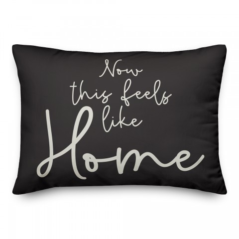 Black Feels Like Home 14x20 Indoor / Outdoor Pillow