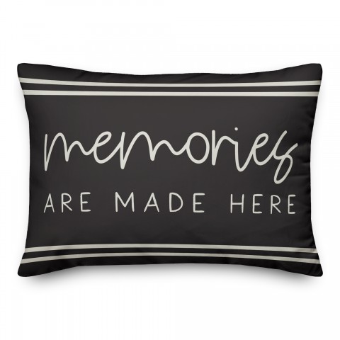 Black Memories are Made 14x20 Indoor / Outdoor Pillow