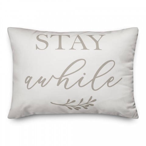 Stay Awhile on Black Textiles