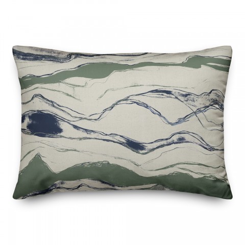 Black Gray Flowing Lines Textiles