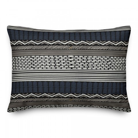 Dark Boho Pattern 14x20 Indoor / Outdoor Pillow