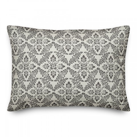 Black Medallion Pattern Textiles