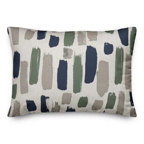 Blue Black Paint Strokes Textiles