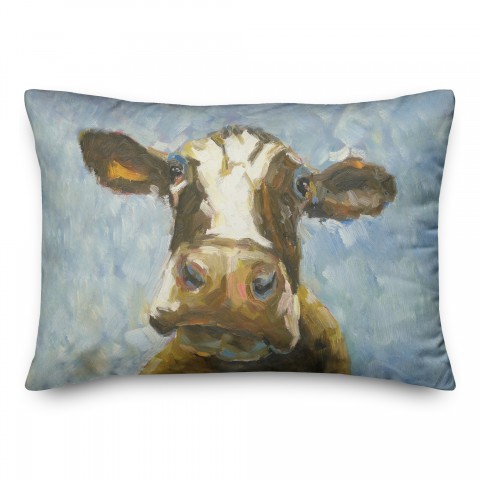 Brown Painted Cow Textiles