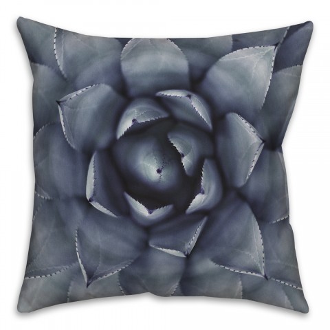 Blue Succulent 18x18 Indoor / Outdoor Pillow
