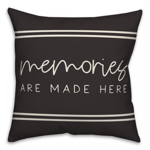 Black Memories are Made 18x18 Indoor / Outdoor Pillow
