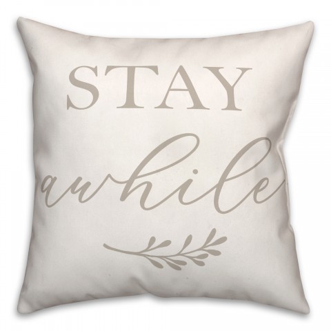 Stay Awhile on Black Textiles