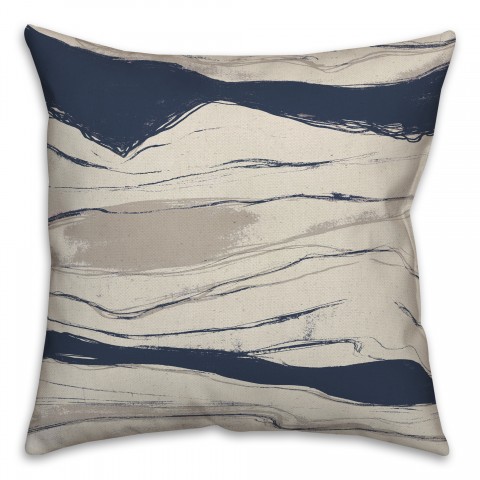 Black Gray Flowing Lines Textiles