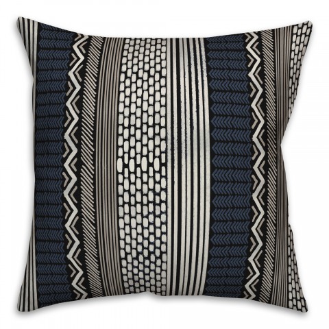 Dark Boho Pattern 18x18 Indoor / Outdoor Pillow