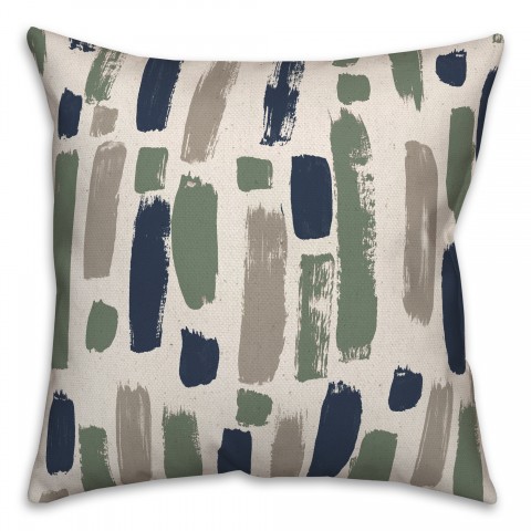 Blue Black Paint Strokes Textiles