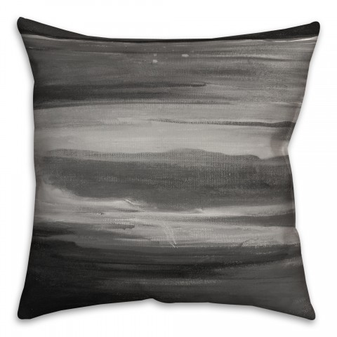 Black Streaks 18x18 Indoor / Outdoor Pillow