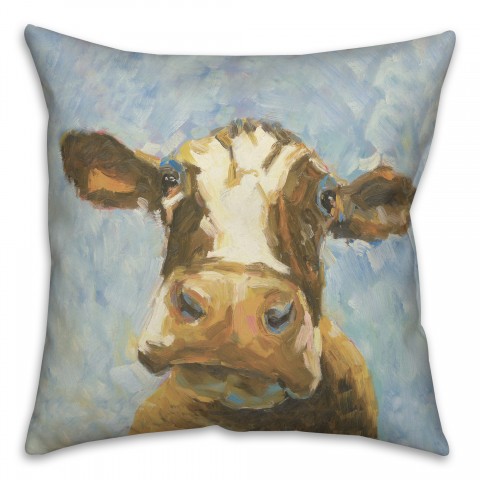 Brown Painted Cow Textiles
