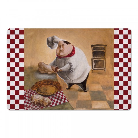 Baking Chef Gingham 27x18 Floor Mat