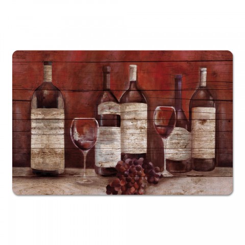 Red Wine Painting 27x18 Floor Mat