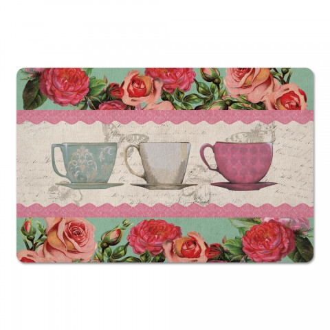 Grandma's Teacups 27x18 Floor Mat
