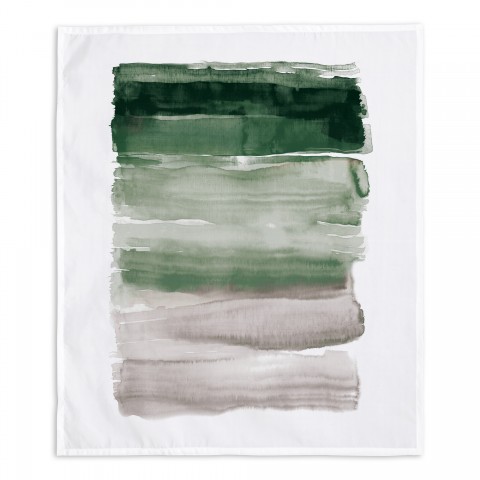 Abstract Watercolor Strokes Green 34x40 Tapestry
