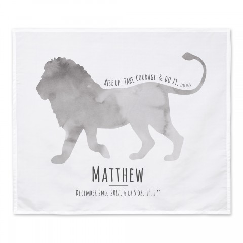 Courageous Lion 34x40 Personalized Tapestry