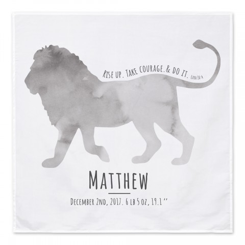Courageous Lion 57x57 Personalized Tapestry