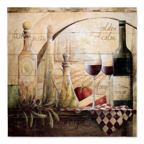 Wood Tuscan Vineyard 57x57 Tapestry