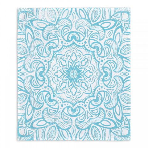 Distressed Mandala Blue 34x40 Tapestry