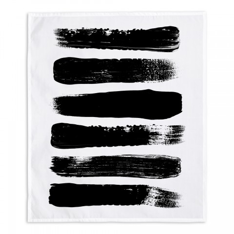 Paint Lines Black 34x40 Tapestry
