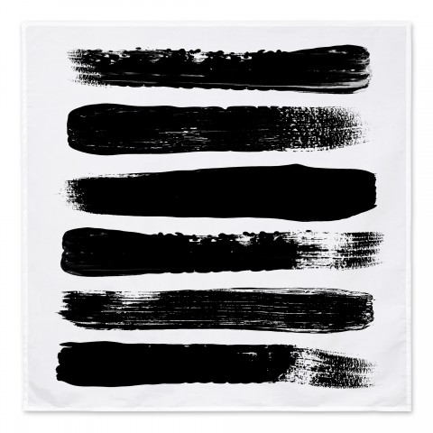 Paint Lines Black 57x57 Tapestry