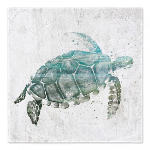 Watercolor Sea Turtle Blue Green 57x57 Tapestry