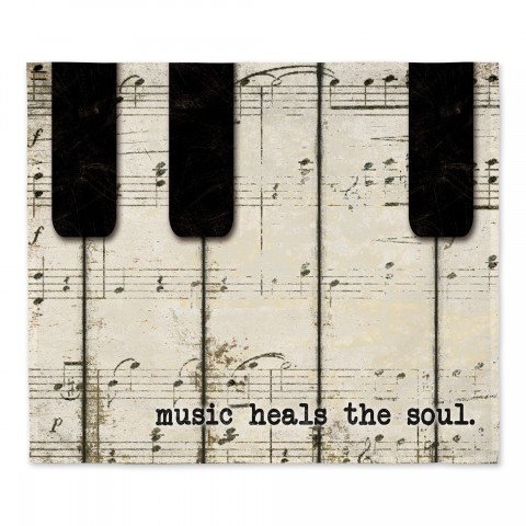 Music Soul Piano 34x40 Tapestry