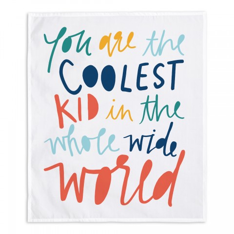Coolest Kid Blue Orange 34x40 Tapestry