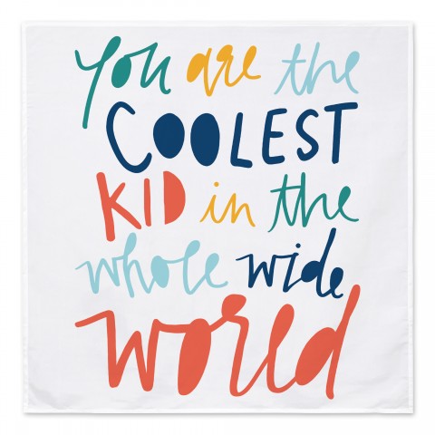 Coolest Kid Blue Orange 57x57 Tapestry