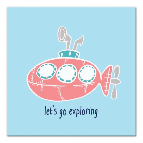 Let's Go Exploring Sub  Wall Art