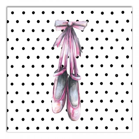 Ballet Shoes Polka Dots Wall Art