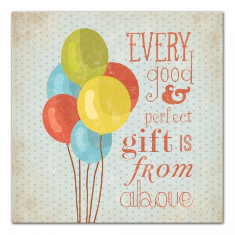 Balloons Gift From Above Wall Art